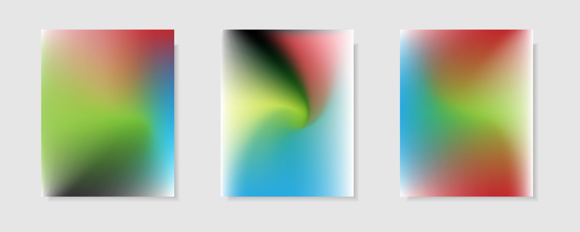 samling av abstrakt multicolor gradient vektor täcka bakgrunder. för företagsbroschyrbakgrunder, kort, tapeter, affischer och grafiska mönster. illustration mall