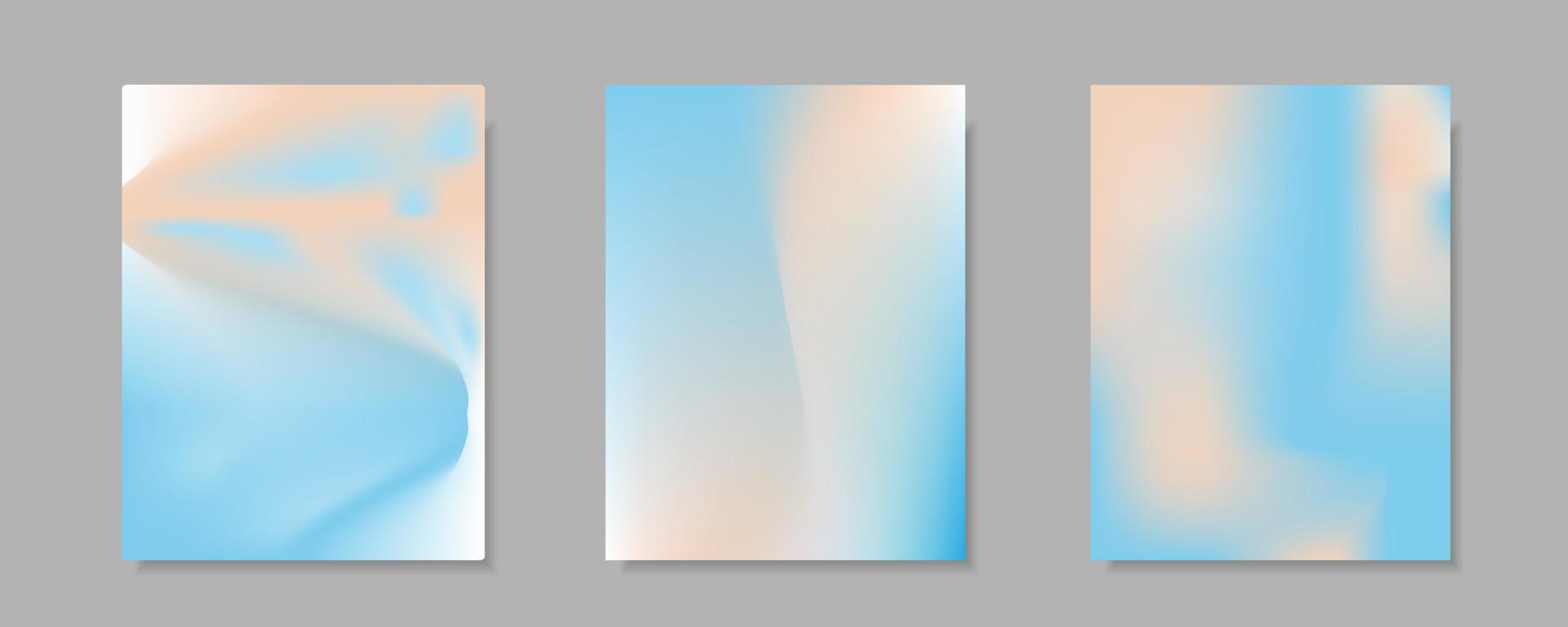 eine sammlung von abstrakten blau-orangeen verlaufsvektor-cover-hintergründen. für Geschäftsbroschürenhintergründe, Karten, Tapeten, Poster und Grafikdesigns. Illustrationsvorlage vektor