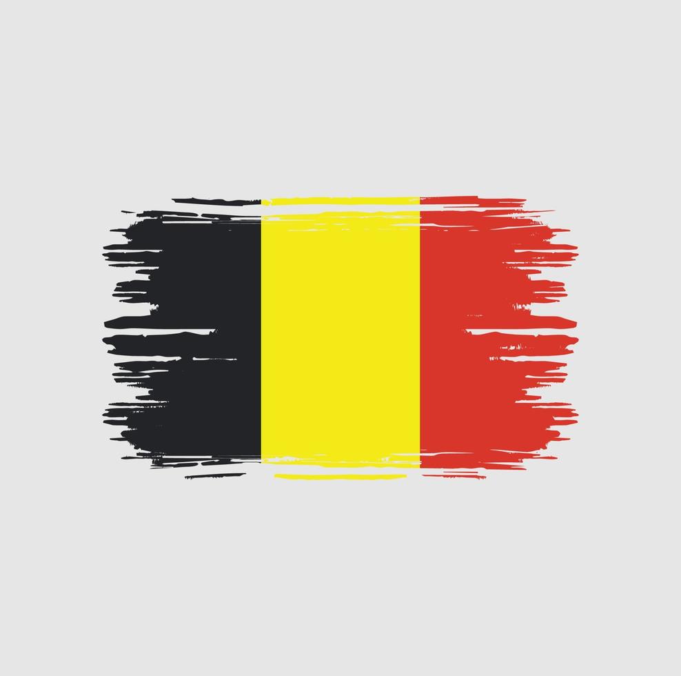 Bürste der belgischen Flagge. Nationalflagge vektor