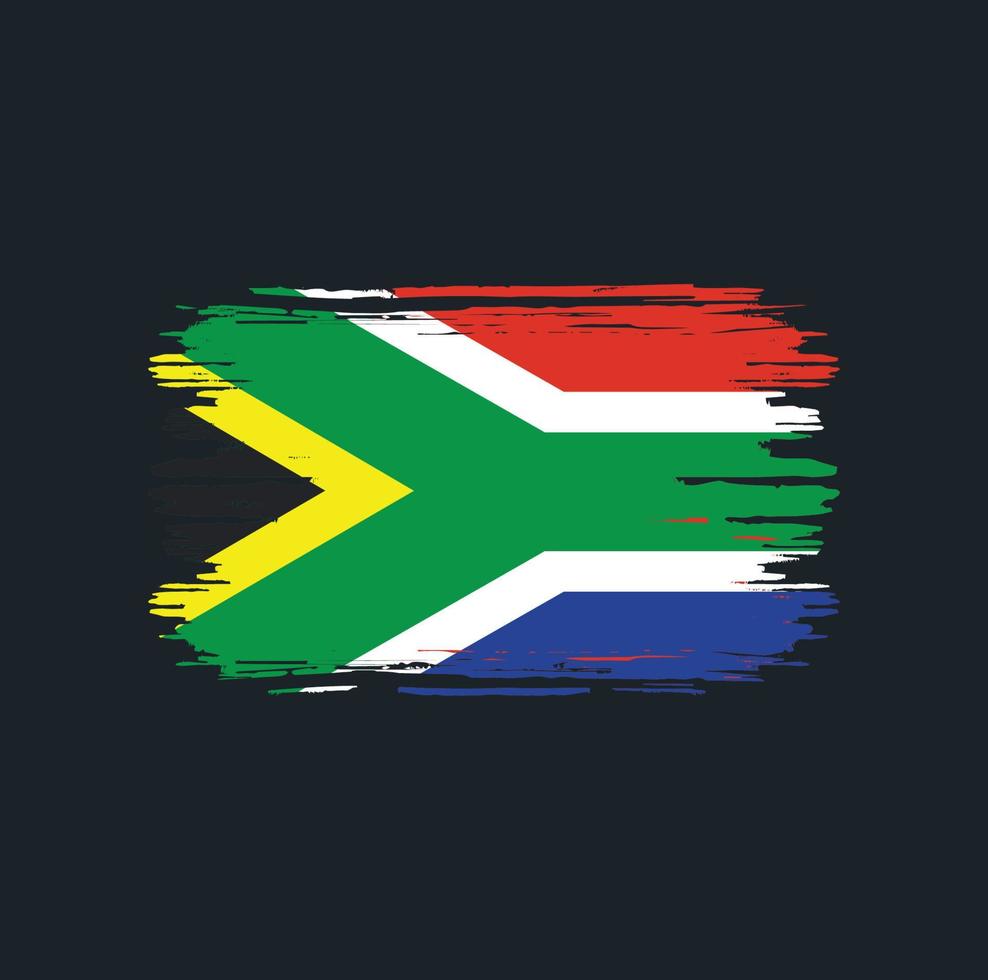 Bürste der südafrikanischen Flagge. Nationalflagge vektor