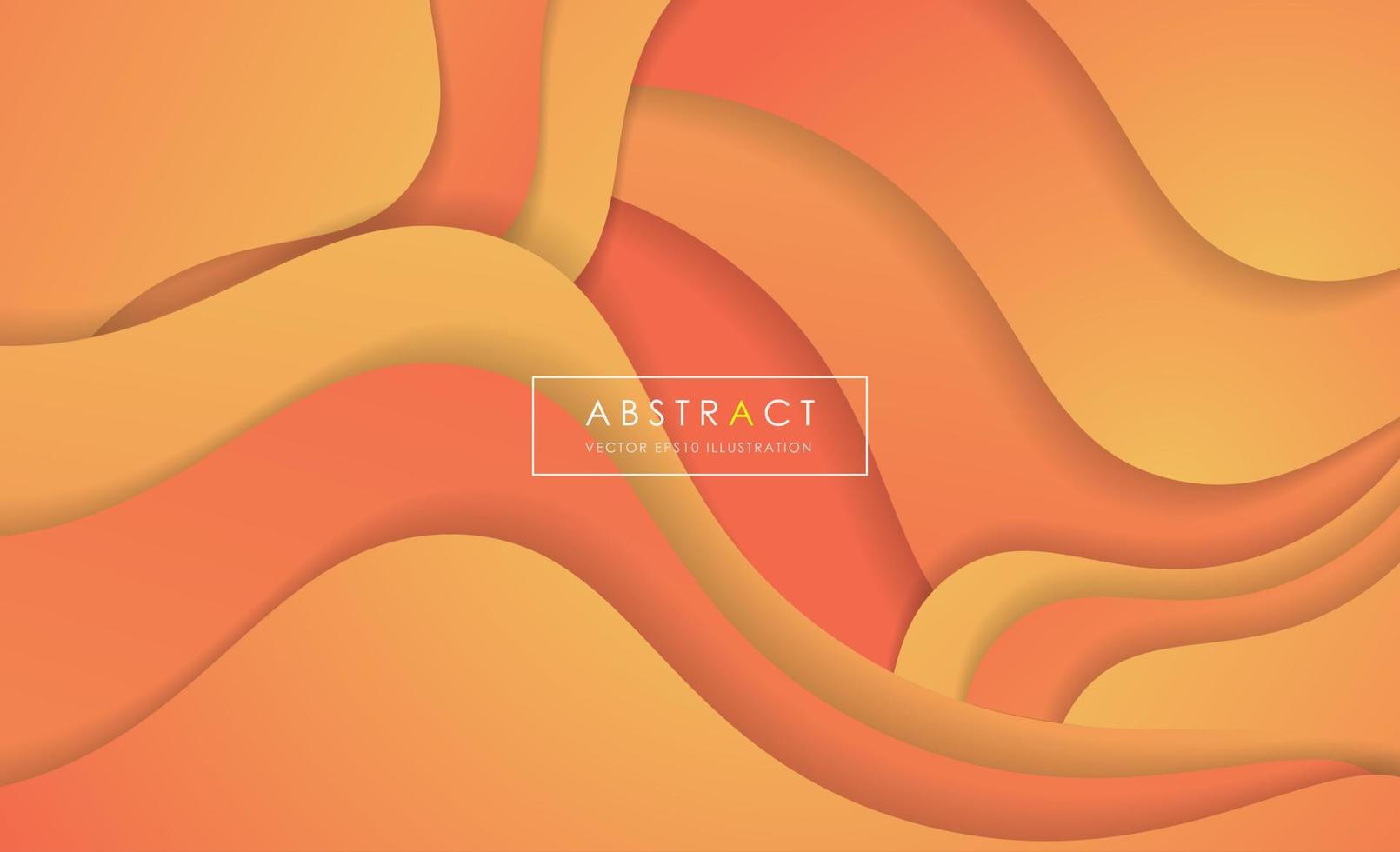 abstrakt orange eller gul kurva överlappar bakgrund. modern ljus gradient konst bakgrund eller banner för företag. vektor illustration