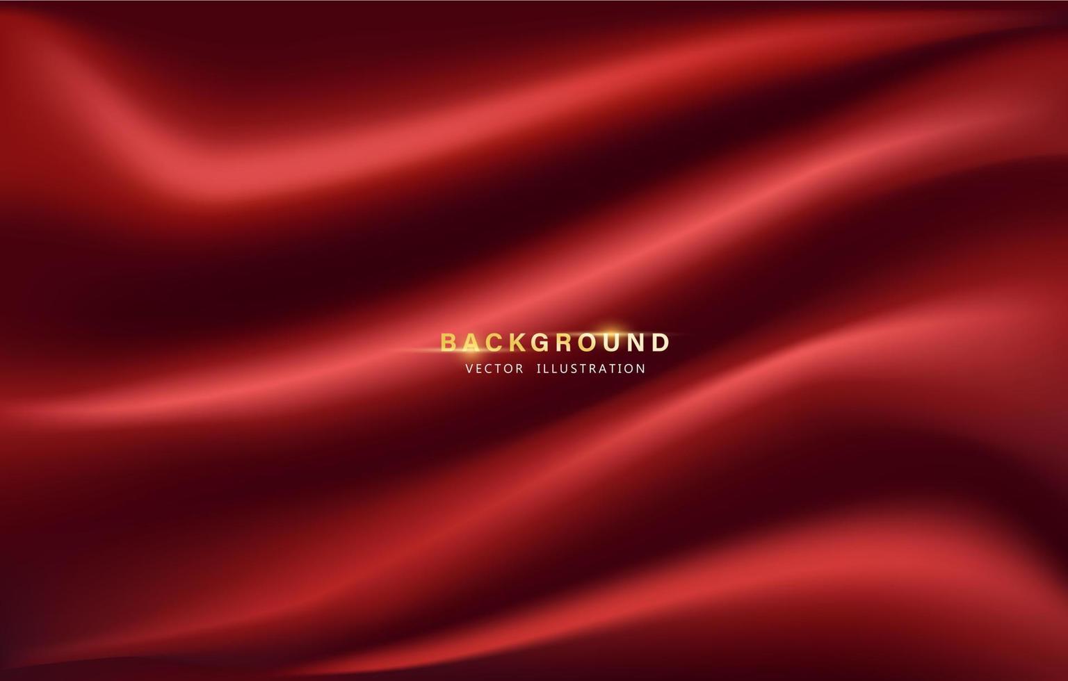 abstrakt röd ren mjuk trasa bakgrund med mjuka vågor. lyx böjd slät gardin bakgrund. vektor illustration