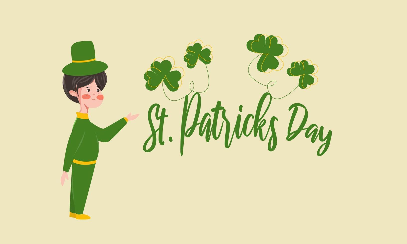 st Patricks dag hälsning vektorillustration vektor