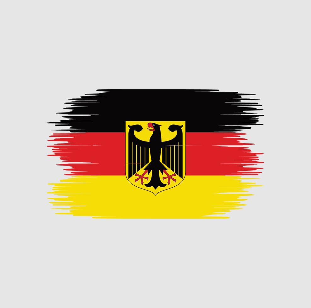 deutschland flagge pinselstrich. Nationalflagge vektor