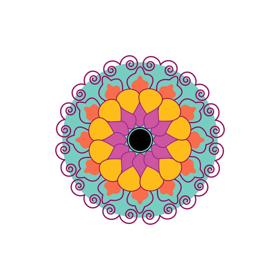 färgglada element cirkel mandala design vektor illustration grafisk design.