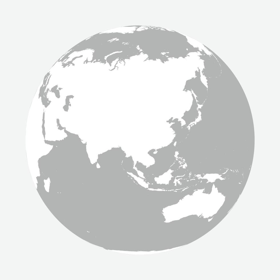 karta över världen av asien vektor