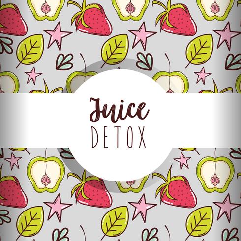 Juice detox bakgrund vektor