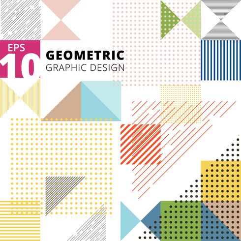 Abstraktes geometrisches Mehrfarbenmuster. Modernes Design der modischen geometrischen Elemente. vektor