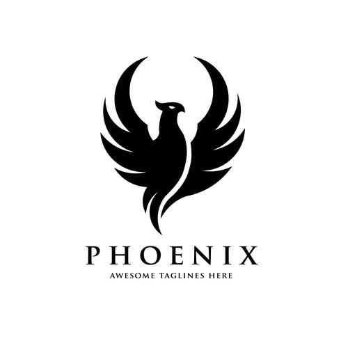 Phoenix fågel logotyp koncept vektor