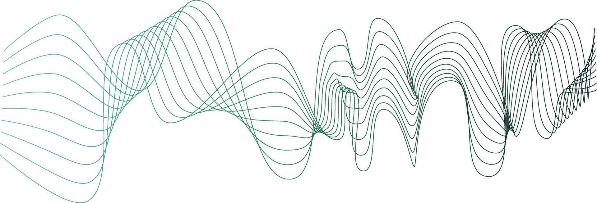 abstrakt våg element för design. digital frekvensspårequalizer. stiliserad linjekonst bakgrund. vektor illustration. våg med linjer skapade med hjälp av blandningsverktyget. böjd vågig linje, slät rand.