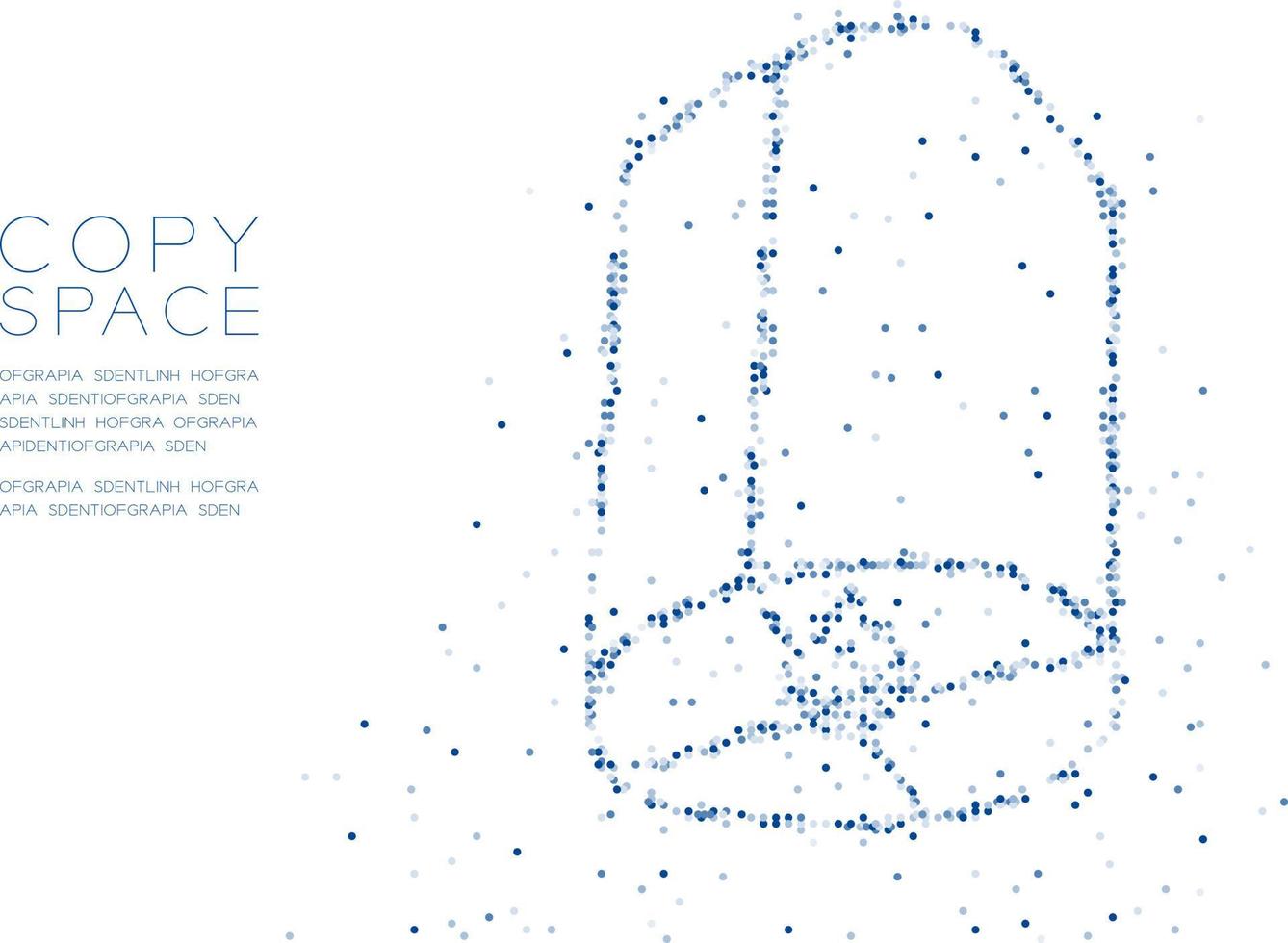 abstrakt geometrisk cirkel prick molekyl partikel ballong lykta form, vr teknologi thailand yee peng festival konceptdesign svart färg illustration isolerad på vit bakgrund med kopia utrymme vektor