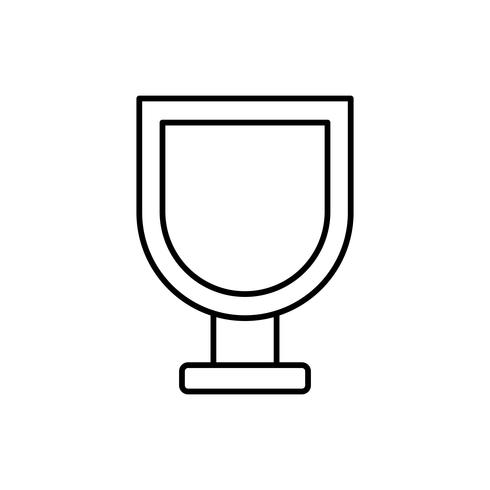 Weinglas-Symbol vektor