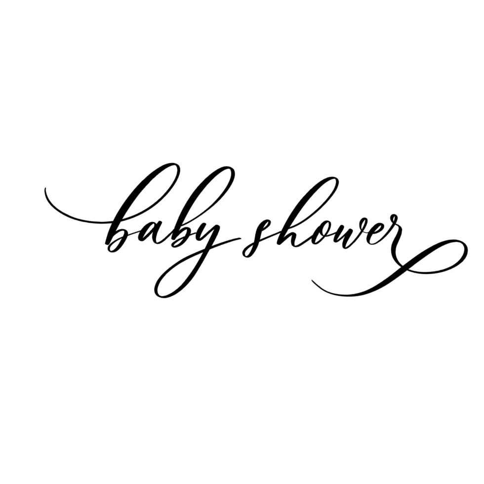 baby shower inskription för bebiskläder och barnkammare dekorationer. vektor