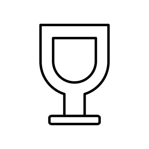 Weinglas-Symbol vektor