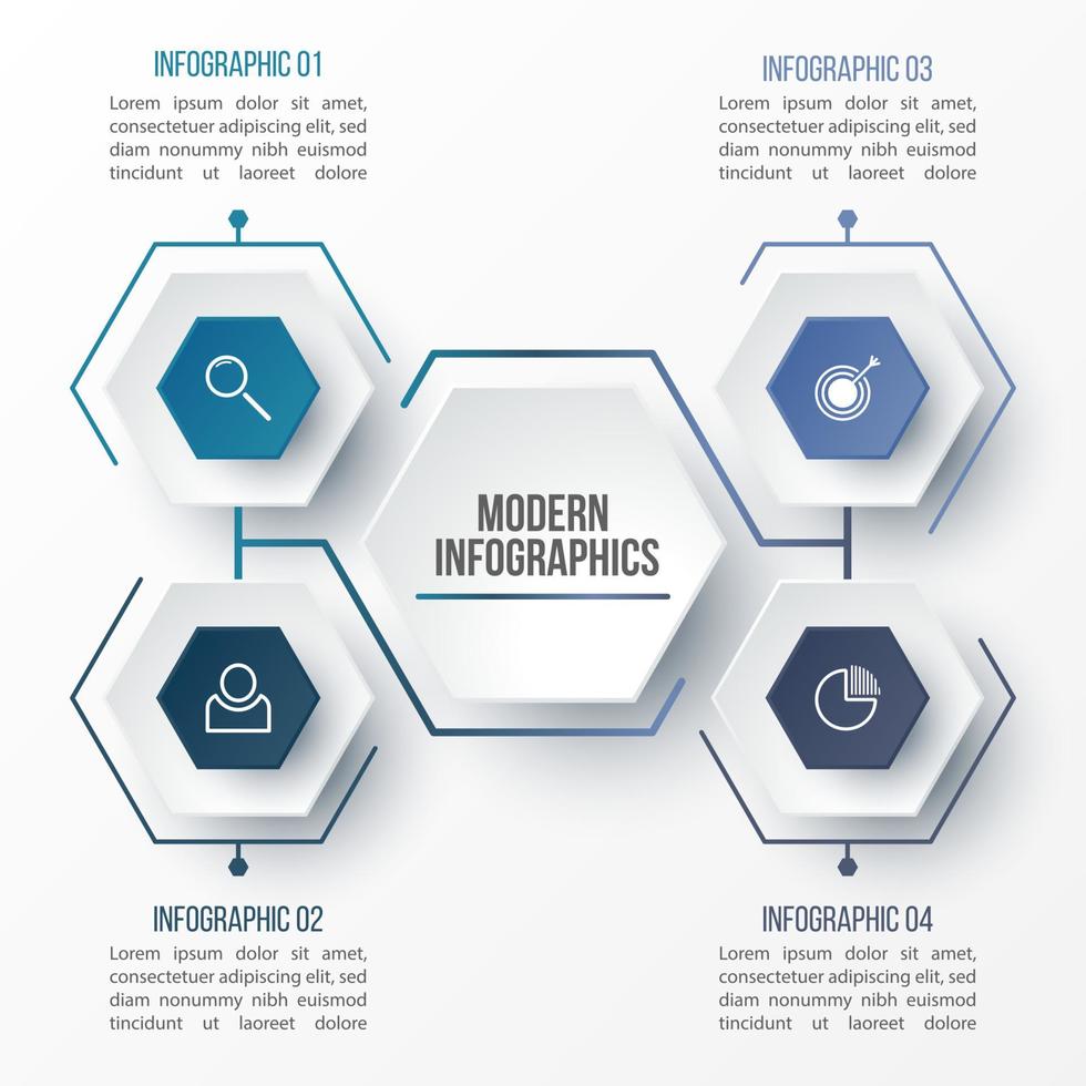 Vektor 3D-Infografik-Vorlage für die Präsentation. Visualisierung von Geschäftsdaten. abstrakte Elemente. kreatives konzept für infografik.