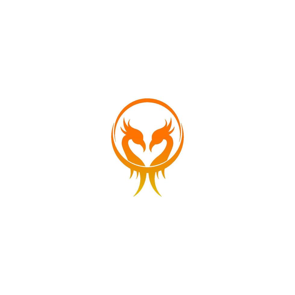 phoenix logotyp ikon designmall vektor