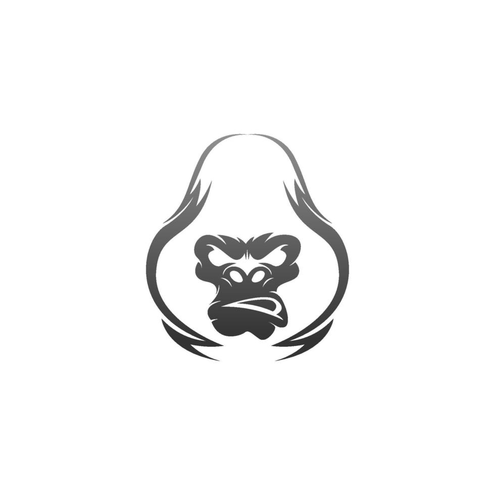 gorilla logotyp design vektor ikon mall