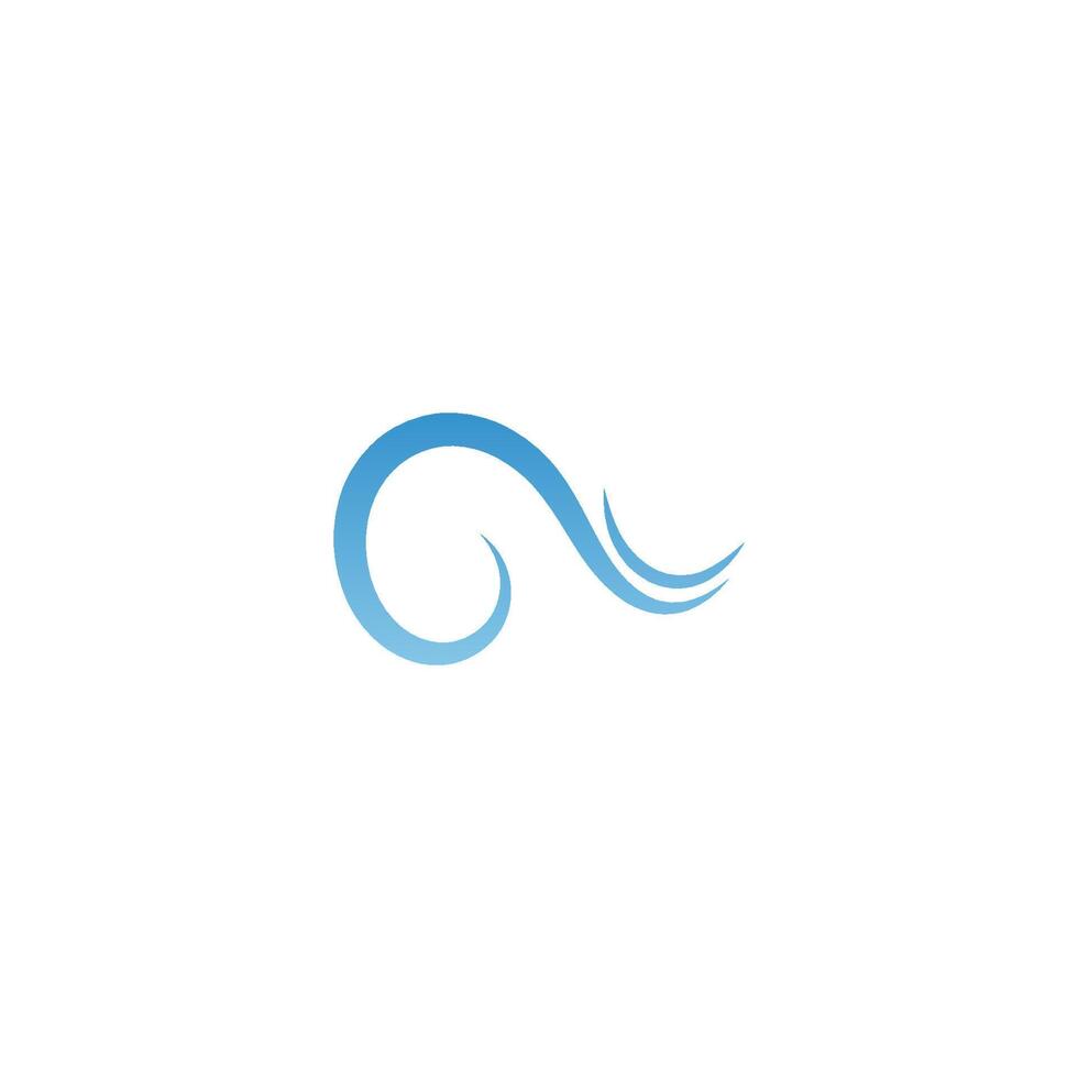 två enkla vatten våg linjer illustration logotyp ikon vektor