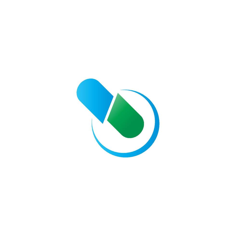 kapsel medicin ikon logotyp desain illustration vektor