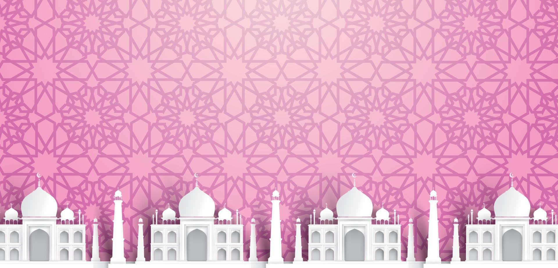 tom moskétextbakgrund, modern elegant islamisk design vektor