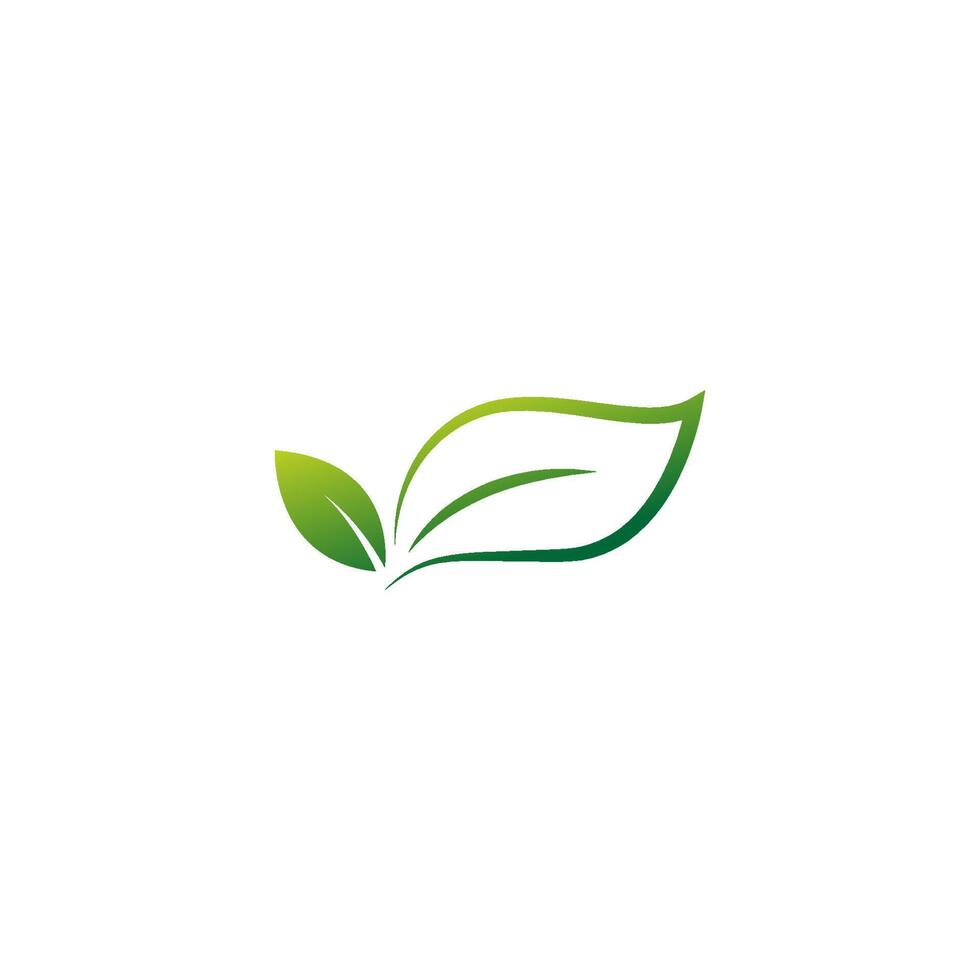 gröna blad, naturliga blad ikon logotyp formgivningsmall vektor