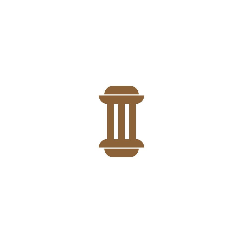 pelare ikonen logotyp platt formgivningsmall vektor