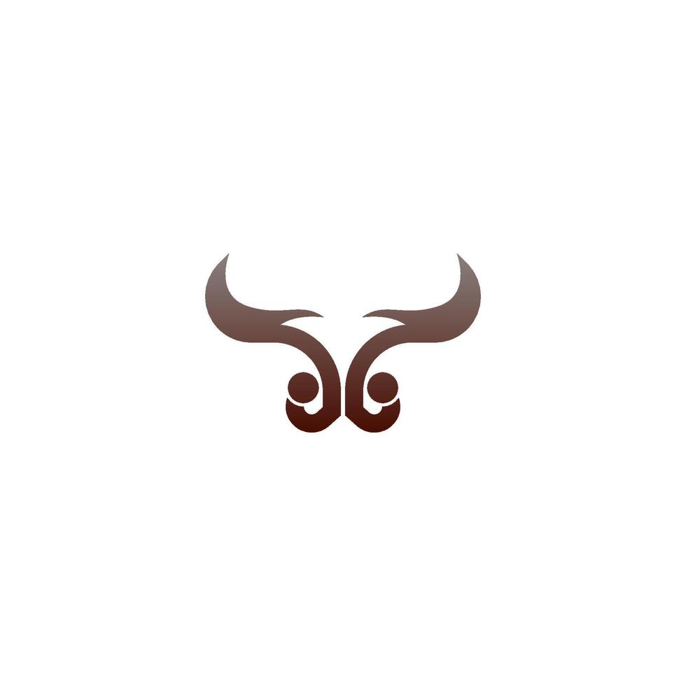 Stier-Symbol-Logo, Büffelkopf-Symbol-Logo-Vektor vektor