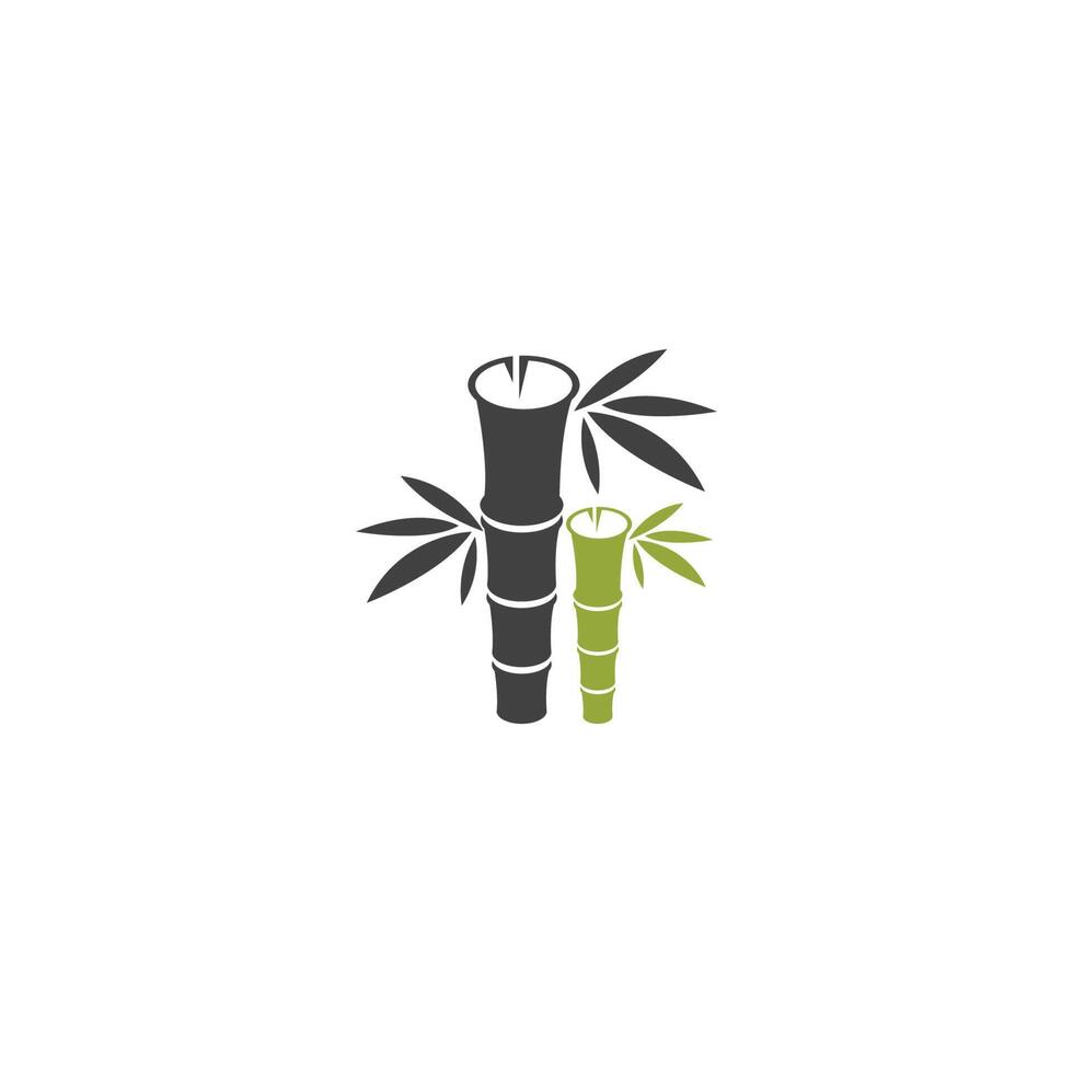 bambu träd logotyp ikon design illustration vektor