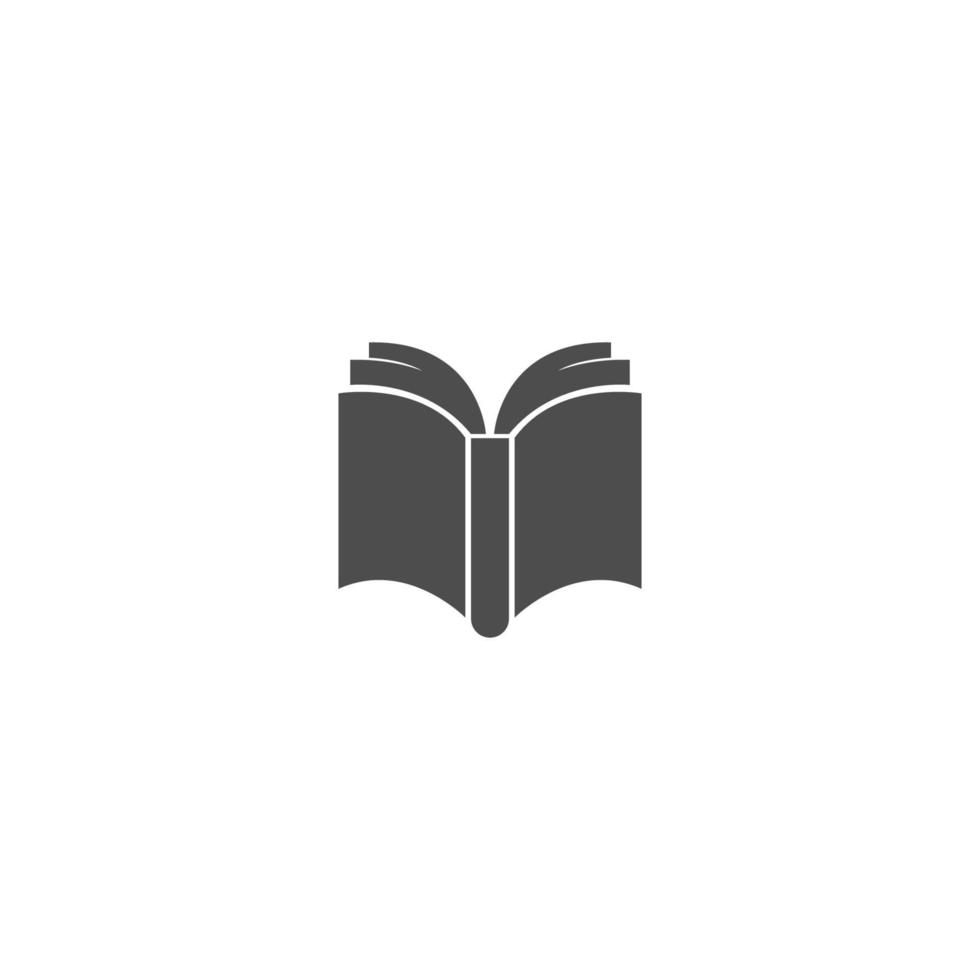 bok ikon logotyp formgivningsmall illustration vektor