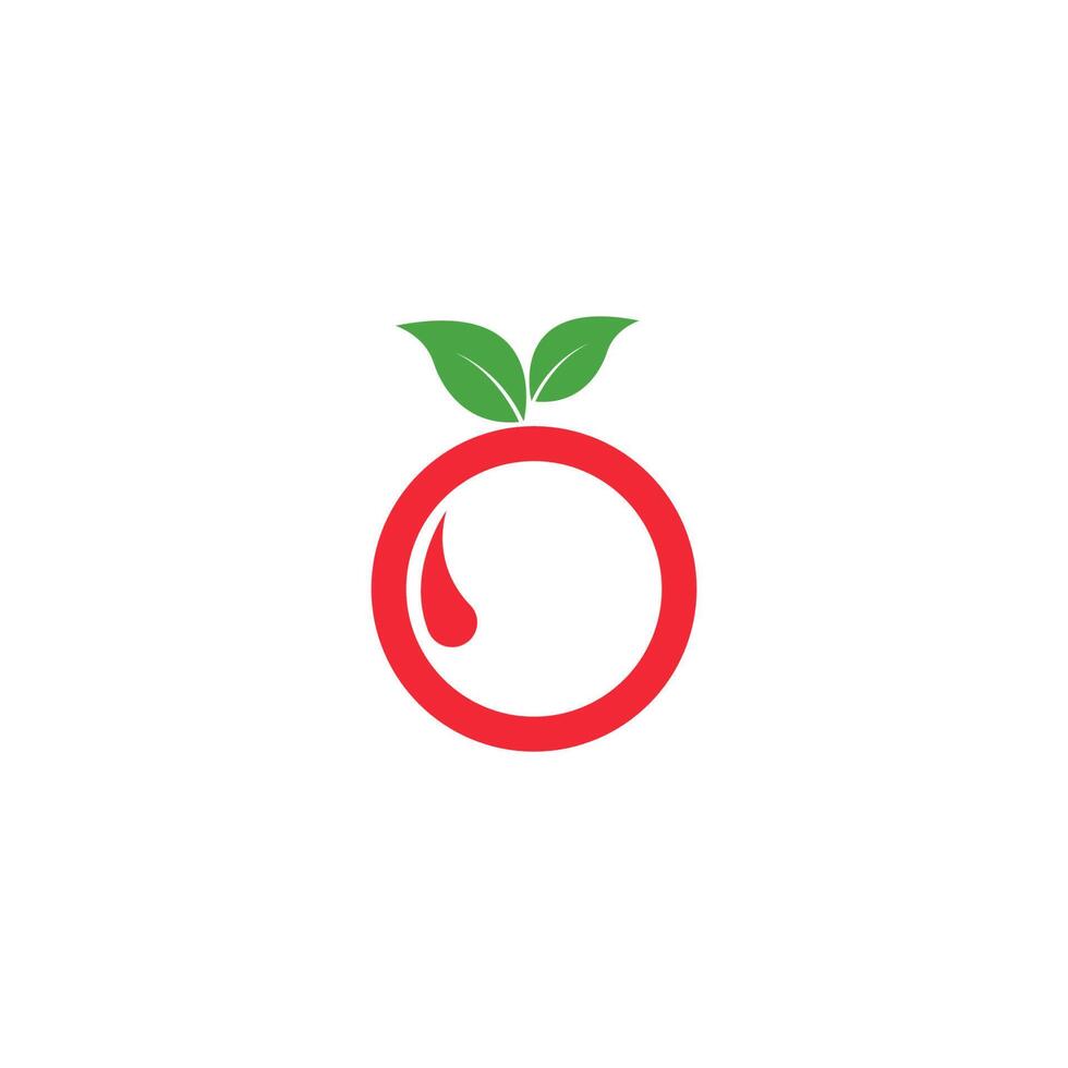 tomat ikon logotyp design vektor illustration