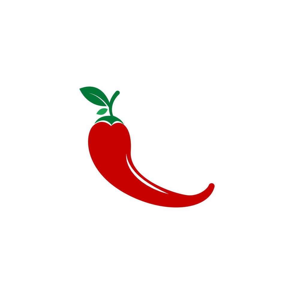 chili, röd paprika ikon logotyp design illustration vektor