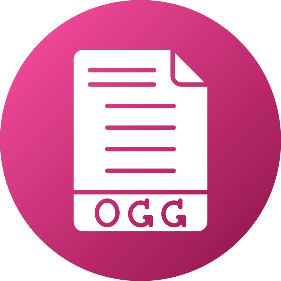 ogg-Symbolstil vektor