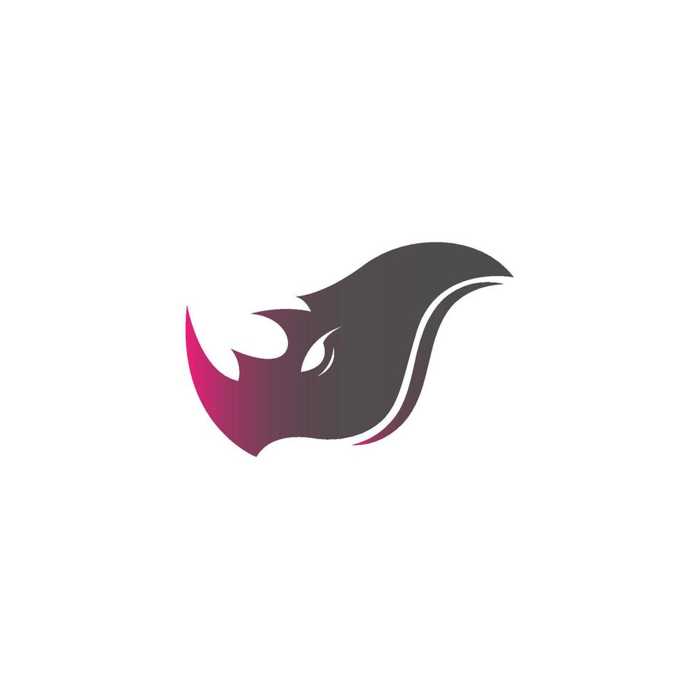 Nashorn-Symbol-Logo-Design-Vorlage-Vektor-Illustration vektor