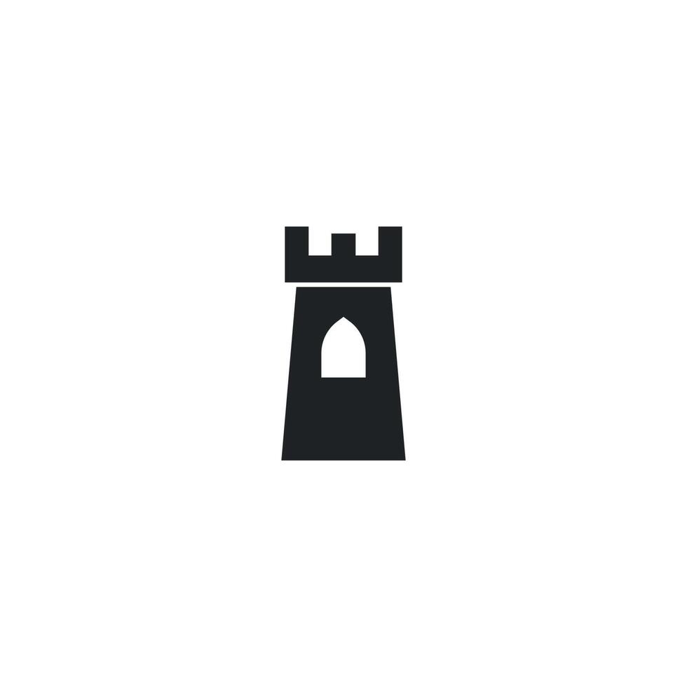 Schloss-Logo-Icon-Design-Vektor-Illustration vektor