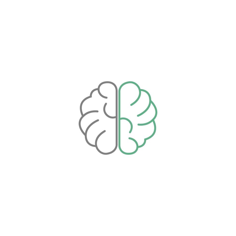 hjärnan logotyp vektor ikon mall