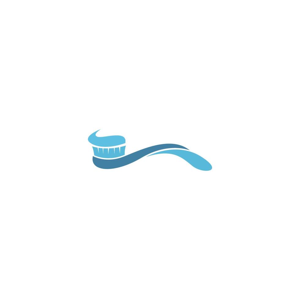 Zahnbürste-Symbol-Logo-Design-Vorlage-Illustration vektor