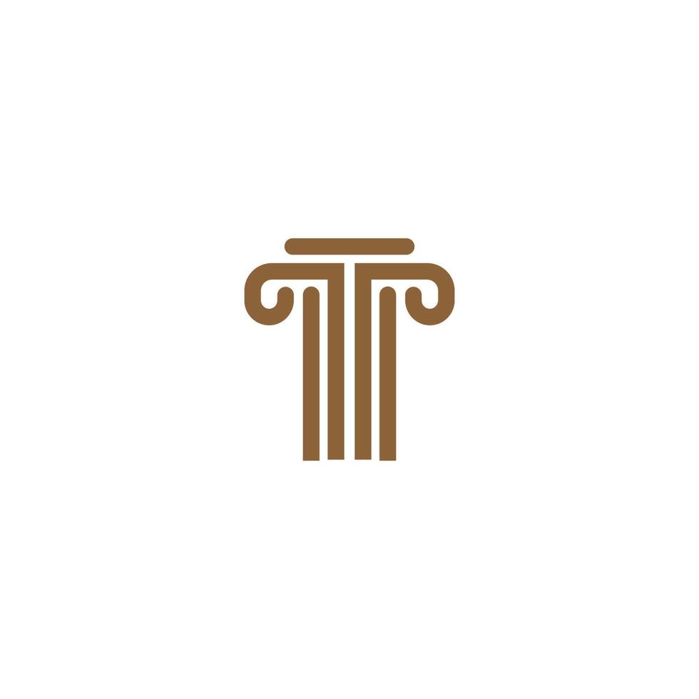 Säule Symbol Logo flache Designvorlage vektor