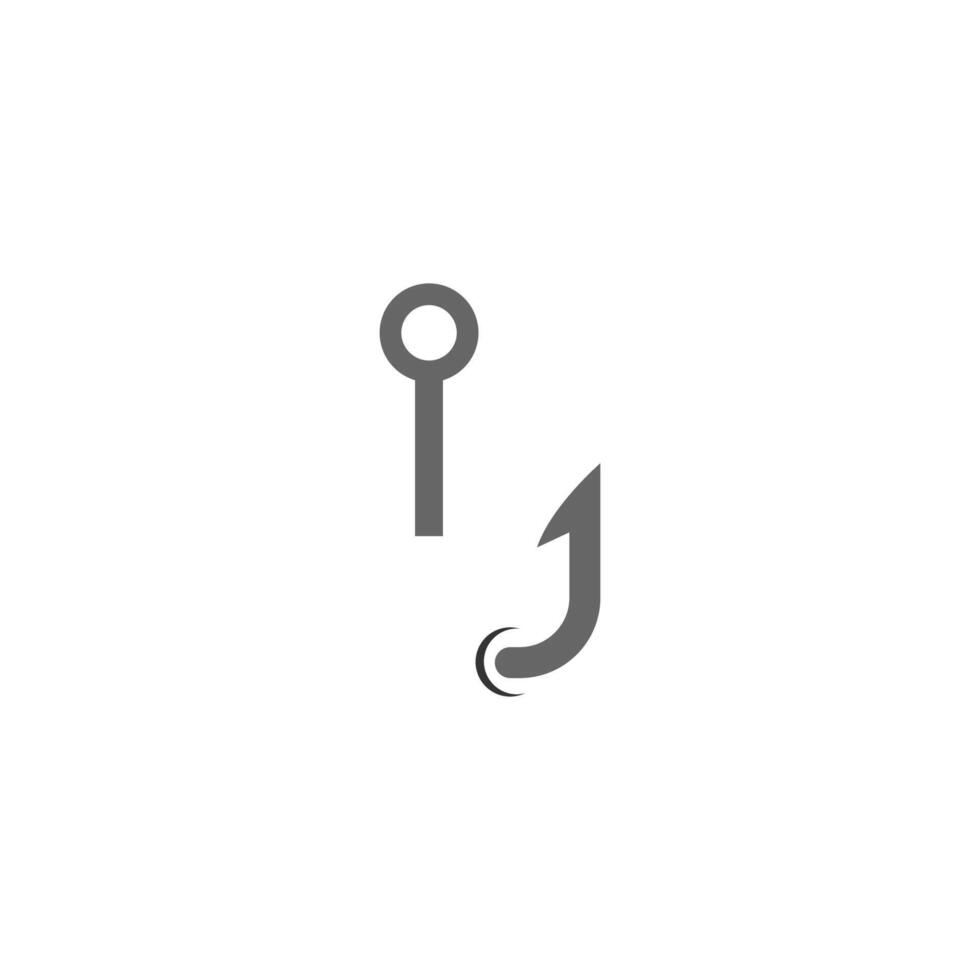 Angelhaken Symbol Logo Design Illustration vektor