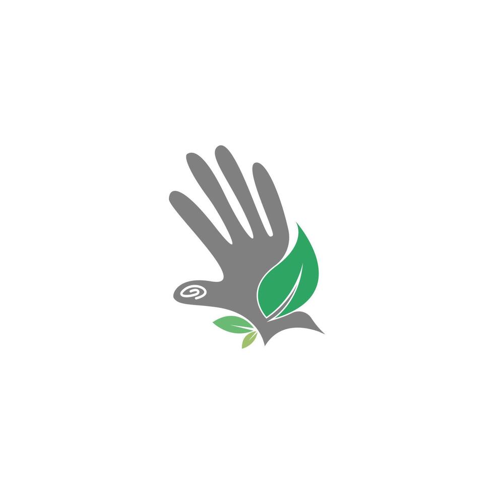 flache Designvorlage für das Handsymbol-Logo vektor