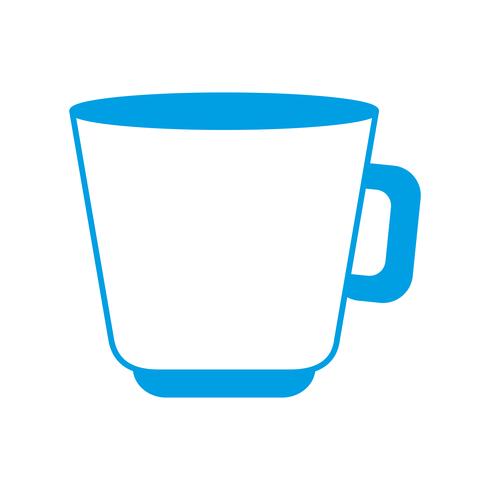 kaffe mugg ikon vektor