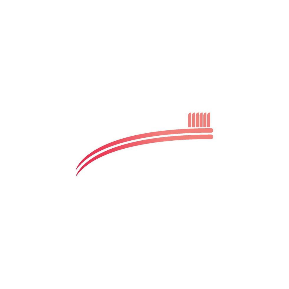 Zahnbürste-Symbol-Logo-Design-Vorlage-Illustration vektor