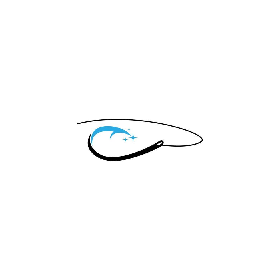 fiske krok ikon logotyp design illustration vektor