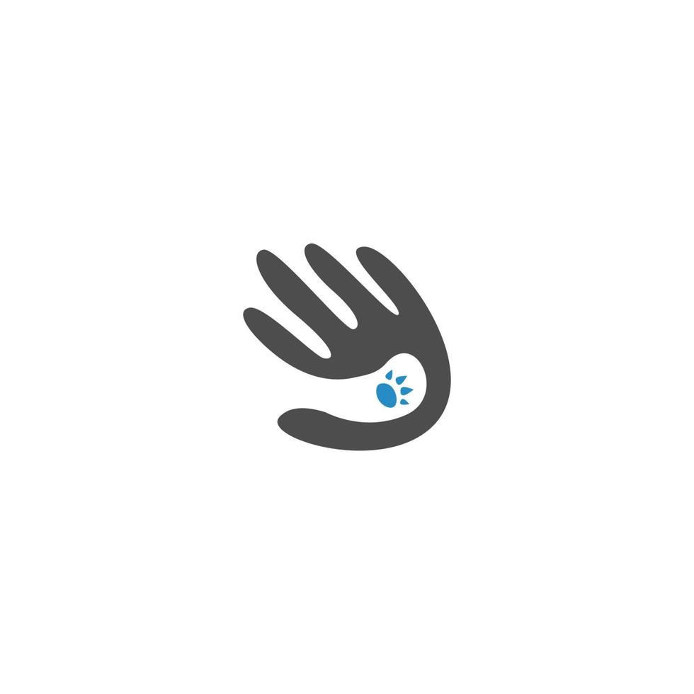 hand ikon logotyp platt formgivningsmall vektor