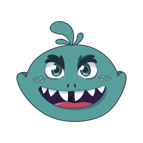 lustiger Monster-Comicfigur-Avatar vektor