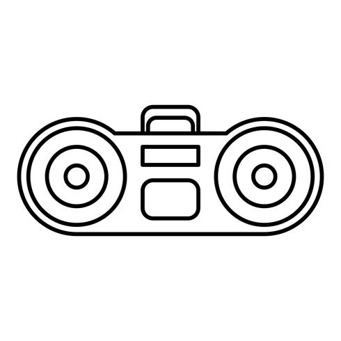 boombox stereo system icon vektor