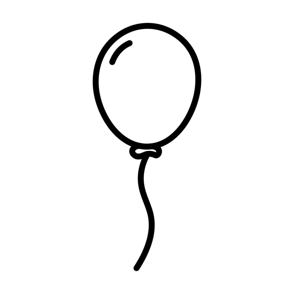 linje ballong ikonen på vit bakgrund vektor