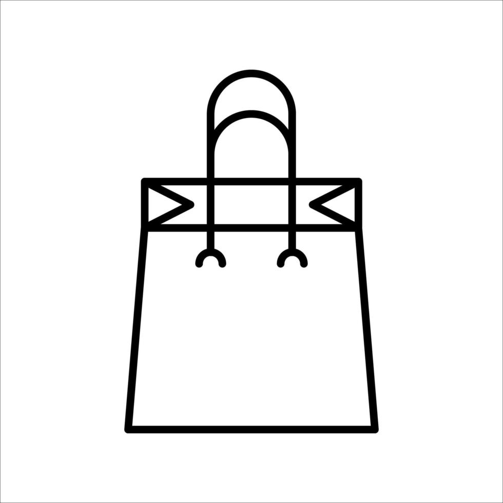 vektor av en papperspåse, shoppingväska ikon
