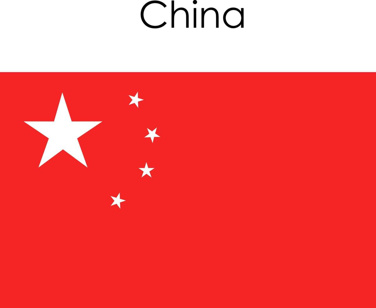 Nationalflaggensymbol China vektor