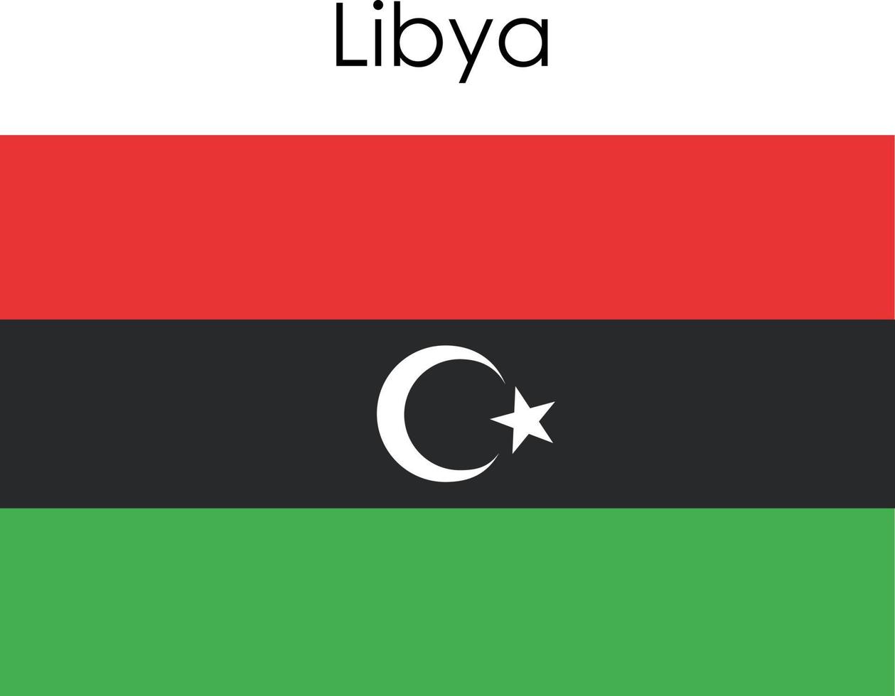 Nationalflaggensymbol Libyen vektor