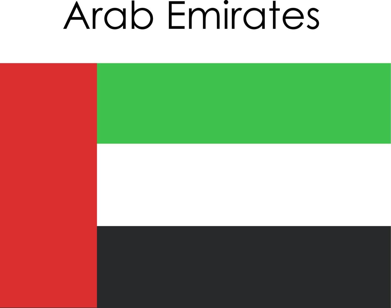 Symbol der Nationalflagge Arabische Emirate vektor